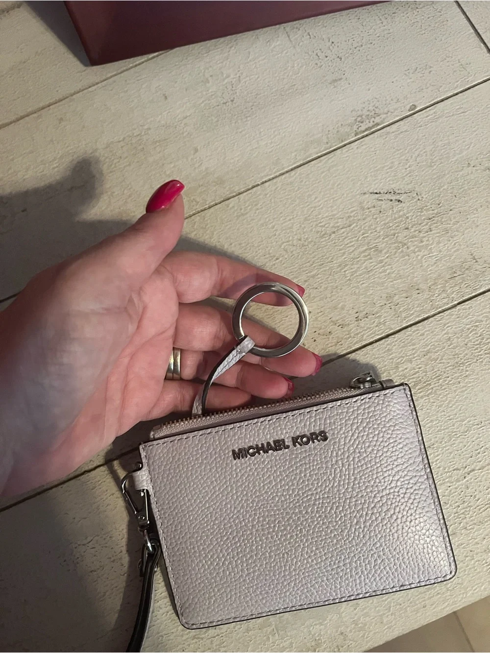 Michael Kors Pebbled Leather Wristlet Card Holder Wallet